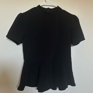Black SHEIN Peplum Top